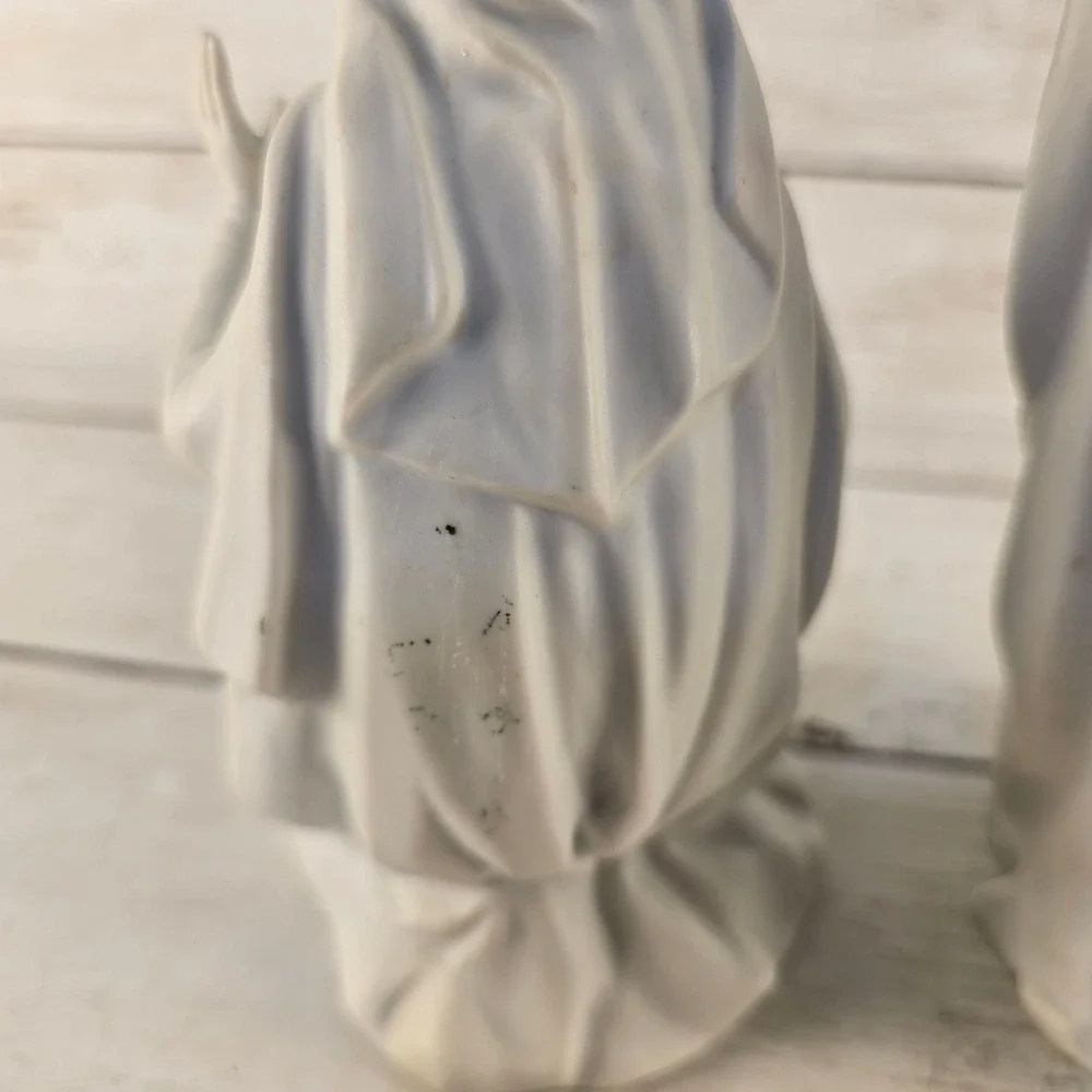 Homco 3 pc Nativity Set White Bisque 5614 Christmas Holy Holiday Vintage